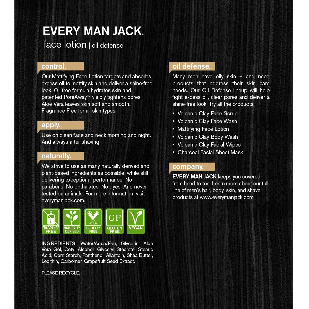 Every Man Jack Mattifying Face Lotion, Oil Defense, Fragrance Free, 2.5-ounce - Image 2