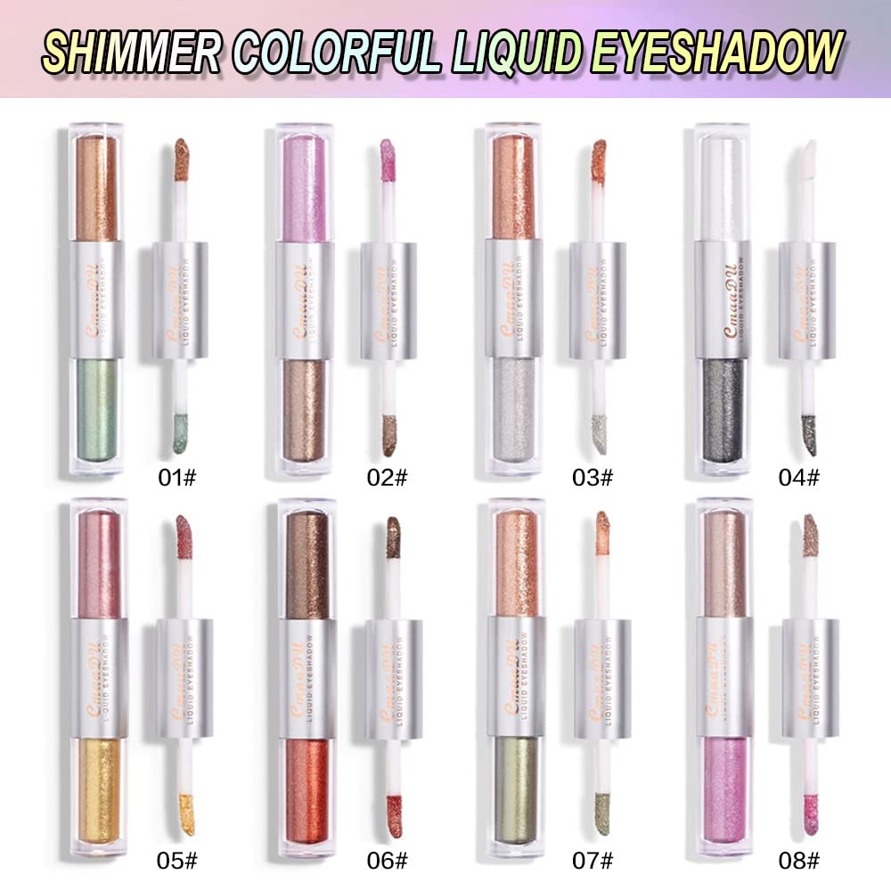 evpct 16 Colors Liquid Glitter Shimmer Metallic Eyeshadow Set Glitter Sparkle Colorful Liquid Eyeliner Makeup Set delineador pupilentes de ojos contra el agua sombras colores para ojos con brillo - Image 2