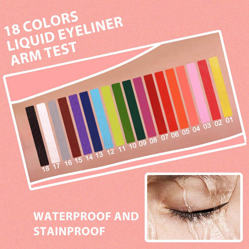 EVPCT 1Pcs Dark Blue Waterproof Liquid Eyeliner for Women's Winged Eye Looks - Image 5