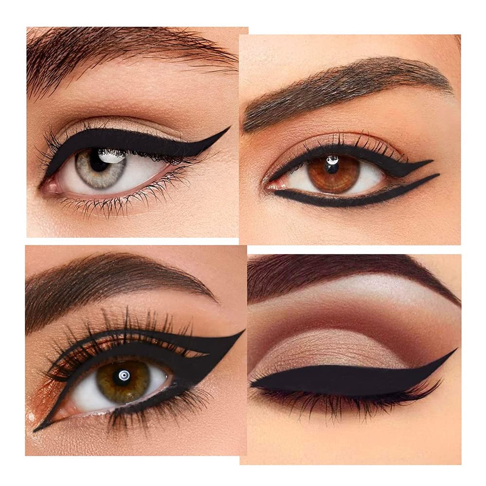 evpct 2Pcs Black Waterproof Gel Eyeliner Pencils Lipstick lip liner Eye Black Face Paint Stick Long Wear Natural Black Liquid Eyeliner Cream Smokey Eye Liners Crayon Halloween Makeup lapiz de ojos - Image 5