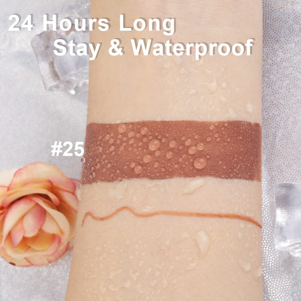 Evpct Medium Brown Beige Vegan Lipstick and Lip Liner Set 2Pcs Long Lasting Waterproof - Image 5