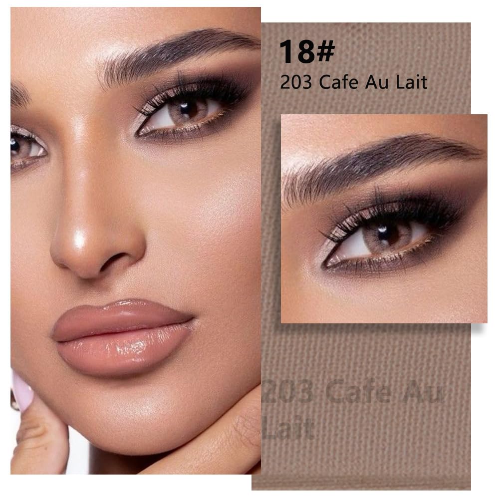 evpct Matte Brown Single Eyeshadow Palette Makeup for Older Women, Light Cocoa Brown Cream Eye Shadow Palette Makeup Singles for Older Women Matte, High Pigment Waterproof Monochrome Mini Eyeshadow - Image 2