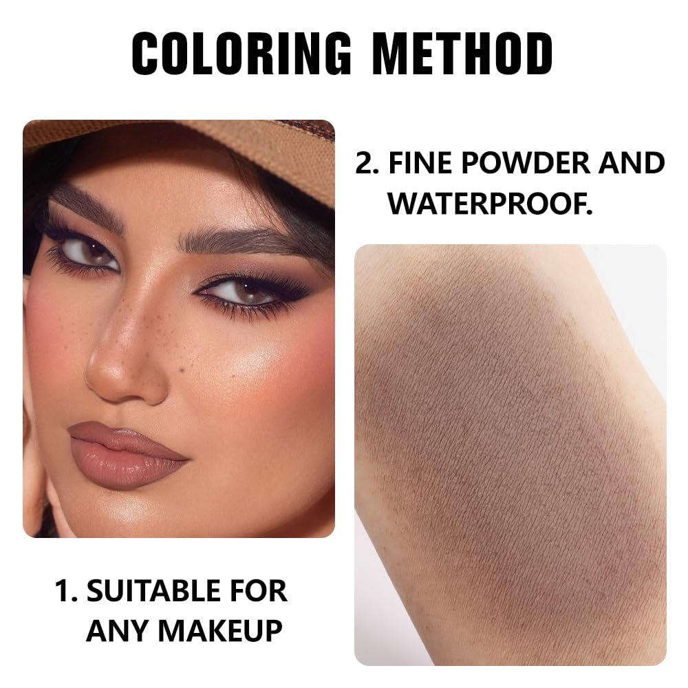 evpct Matte Brown Single Eyeshadow Palette Makeup for Older Women, Light Cocoa Brown Cream Eye Shadow Palette Makeup Singles for Older Women Matte, High Pigment Waterproof Monochrome Mini Eyeshadow - Image 4