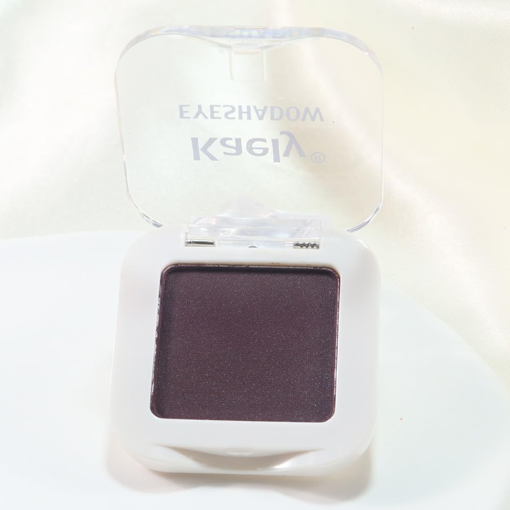 evpct Matte Eggplant Purple Eyeshadow Palette Makeup for Older Women Brown Eyes, Deep Dark Mauve Plum Purple Cream Eye Shadow Palette Single for Older Women Matte, Monochrome Long Lasting Eyeshadow - Image 5