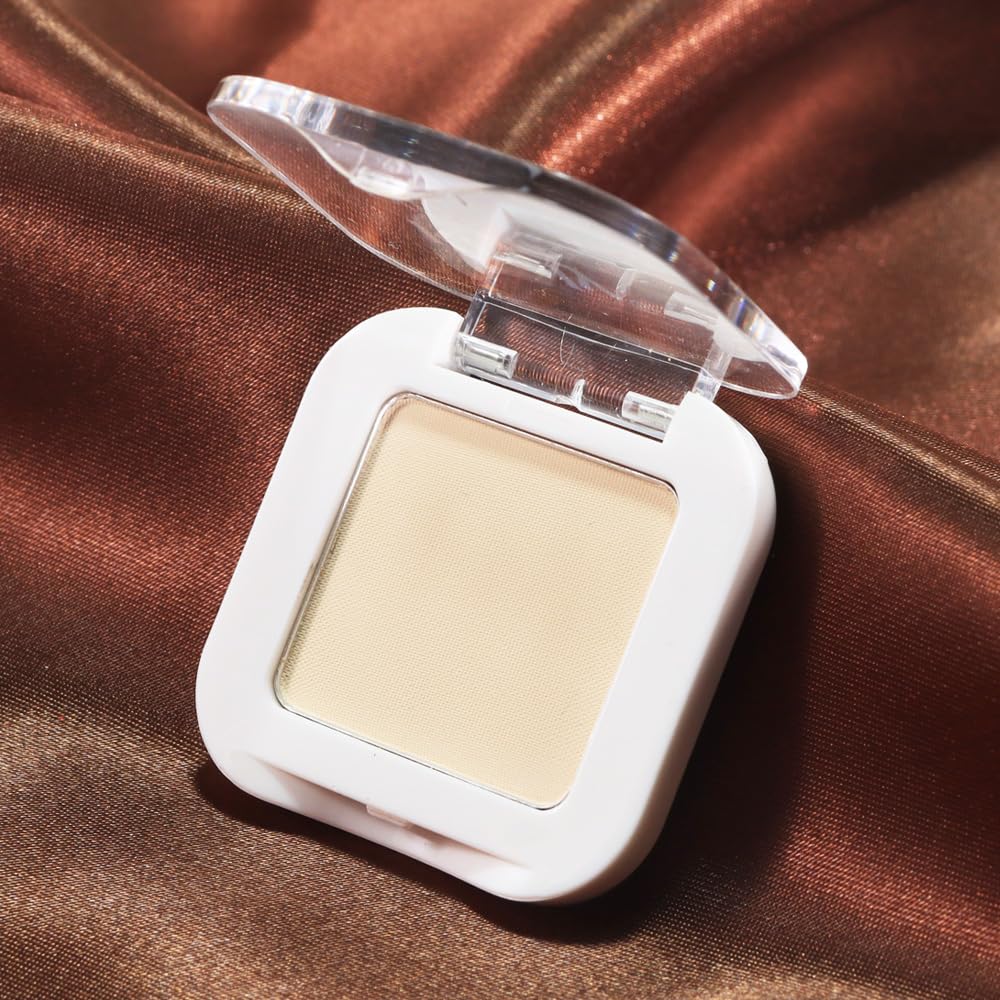 evpct Matte Nude Beige Mini Single Eyeshadow Palette, French Anilla Nude Natural Cream Matte Eye Shadow Palette Makeup Singles for Older Women Eyes, High Pigment Long Lasting Monochrome Eyeshadow - Image 5