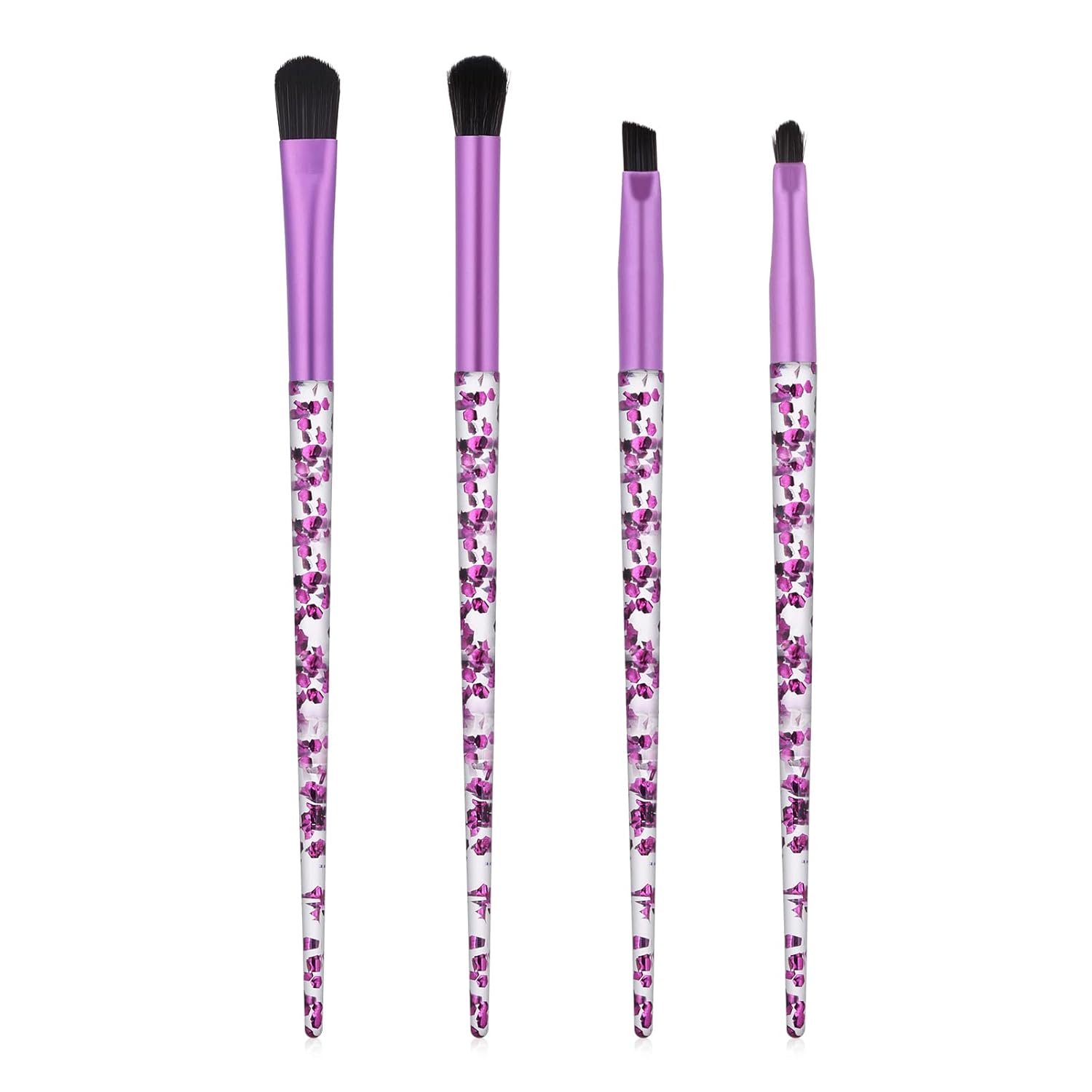 Eye Make Up Brush Set Portable 4PCS Eyeshadow Brush Set Professional Blending Eyeshadow Lip Eye Makeup Brushes for Eyeshadow, Blending, Eyebrow Women Girls Makeup Tool Brush - Image 8
