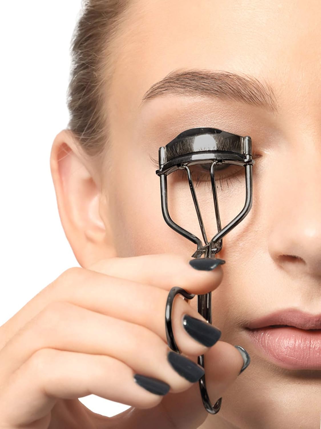 Eyelash Curler Kit Metal Lash Curlers with Eyelashes Separator Comb Tools & 6 Replacement Refill Pads (Black) - Image 6