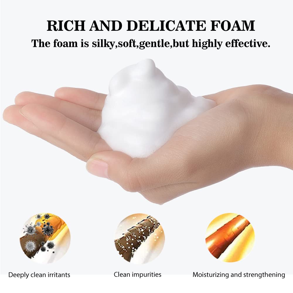 Eyelash Extension Cleanser 50 ml + Brushes + Rinse Bottle Eyelid Foaming Cleanser, Lash Foam Shampoo for Extensions and Natural Lashes, Makeup Remover For Salon and Home Use - Image 4