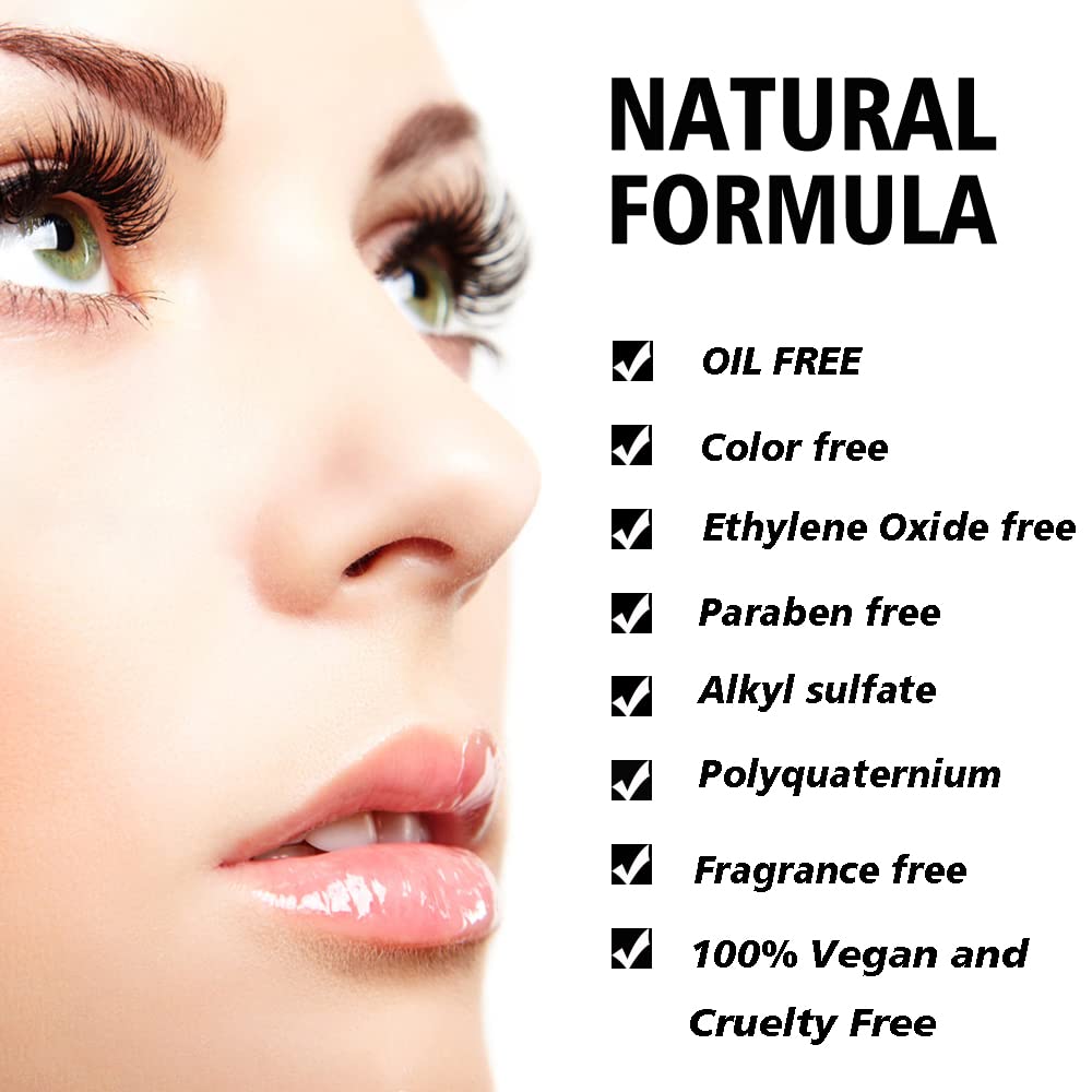 Eyelash Extension Cleanser 50 ml + Brushes + Rinse Bottle Eyelid Foaming Cleanser, Lash Foam Shampoo for Extensions and Natural Lashes, Makeup Remover For Salon and Home Use - Image 3