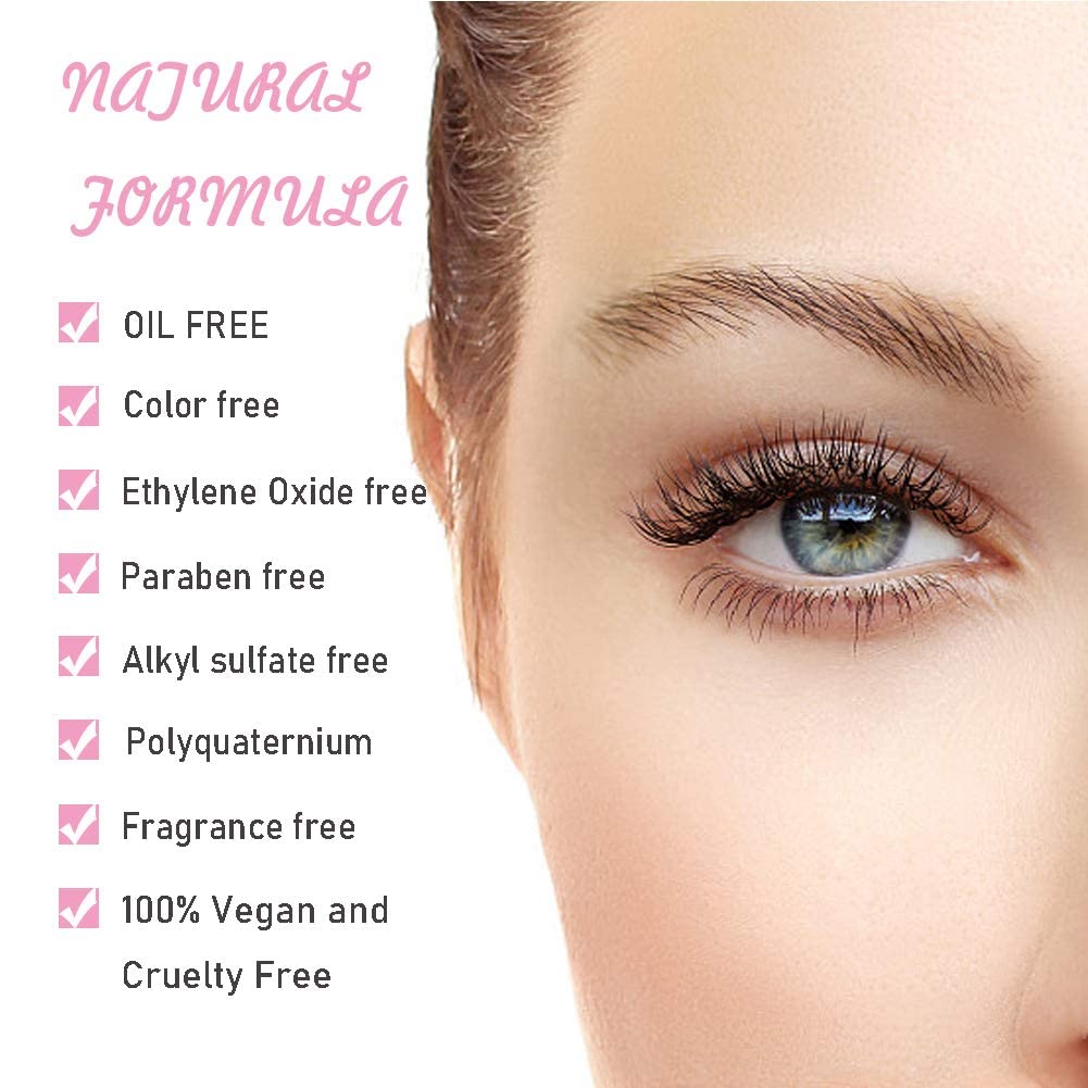 Eyelash Extension Cleanser Eyelid Foaming Cleanser Lash Foam Shampoo for Extensions, Oil, Paraben & Sulfate Free,100% Safe for Natural Lashes, Non-Irritating, Perfect for Professional Salon 1.69fl.oz - Image 3