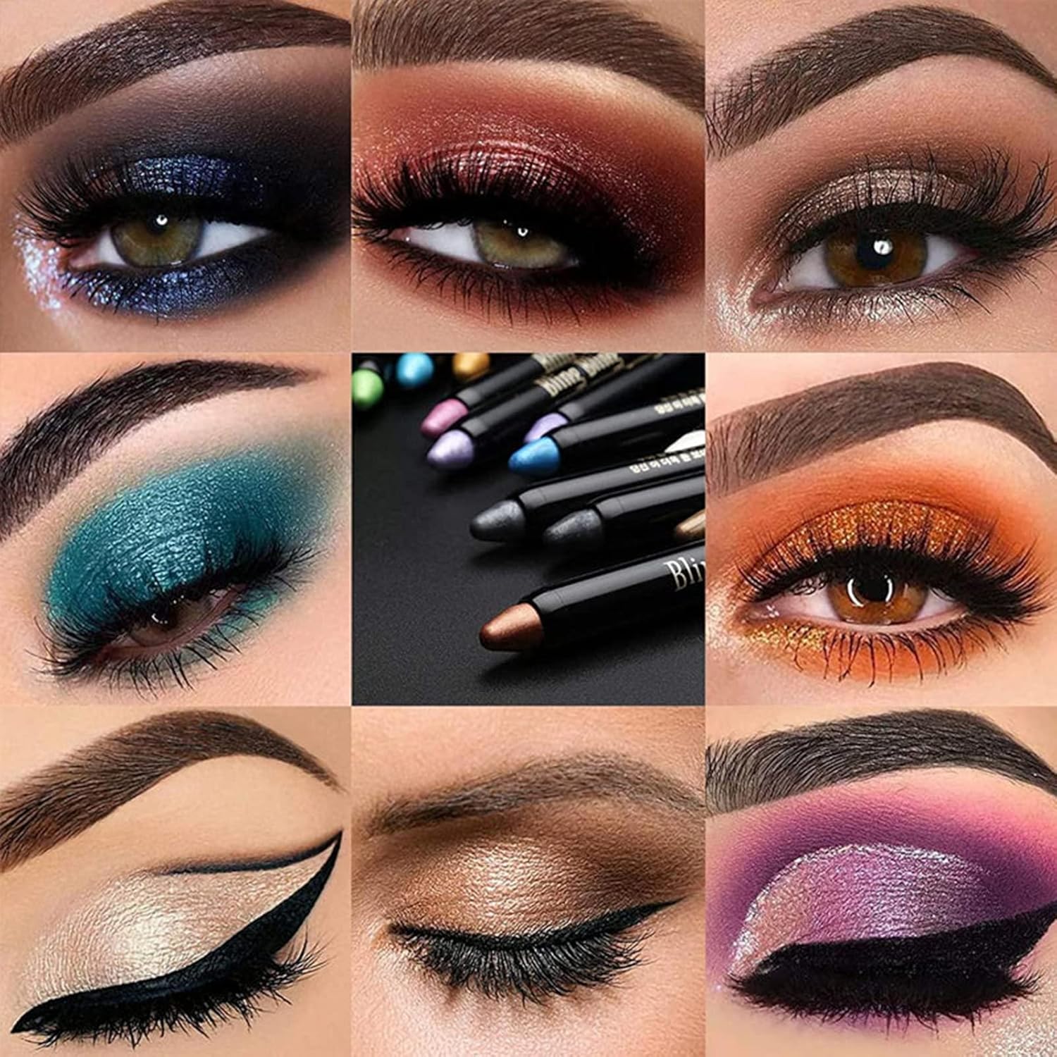 Eyelid Color Eyeshadow Pencil, 15 Color Set - Waterproof Glitter Eye Shadow Eyeliner Pen for Women, Metallic Eyeliner Kit, Pearl Eyeliner - Image 3