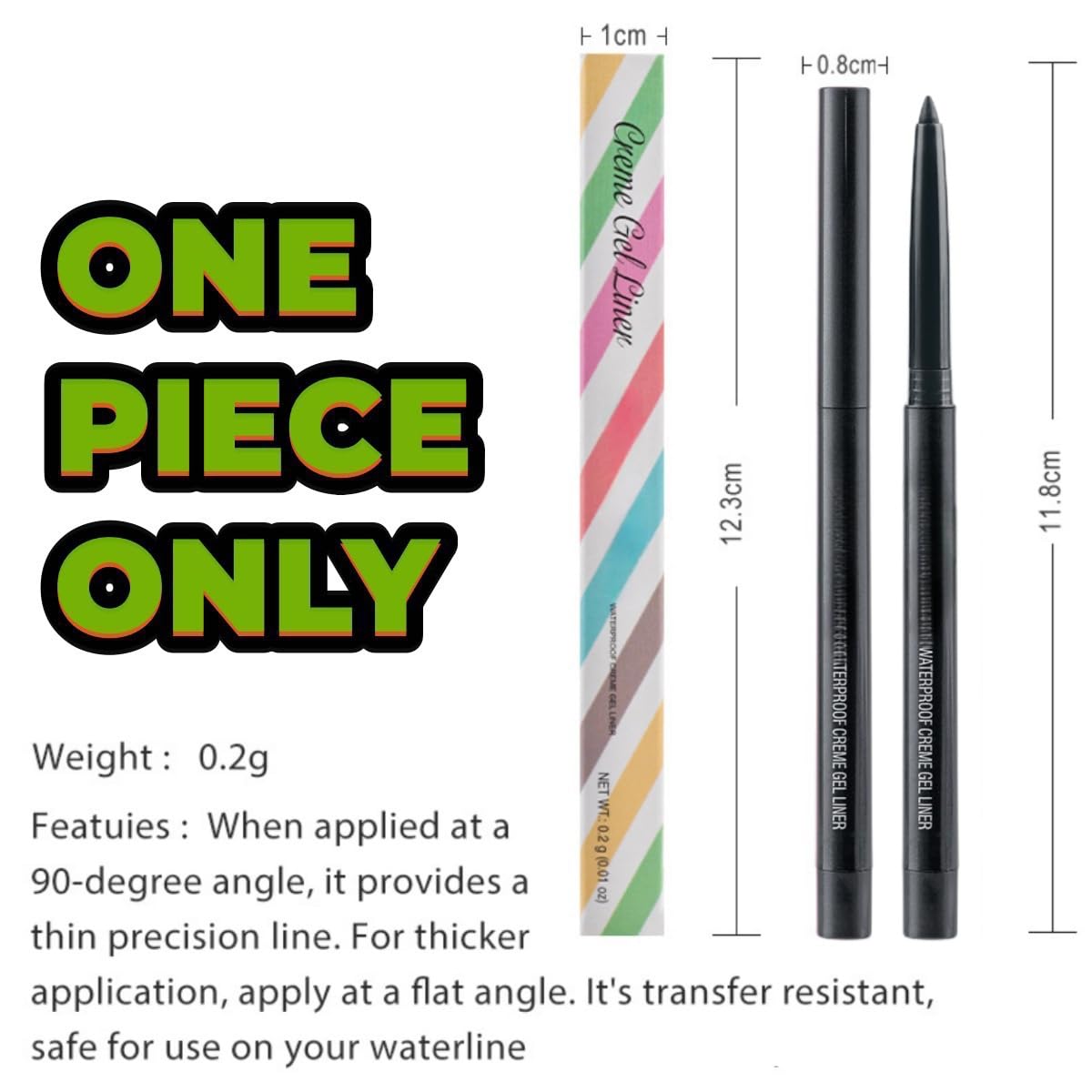 eyeliner pencil retractable eyeliner creamy pigmented smudge proof eye liner pen Shimmer Black - Image 7