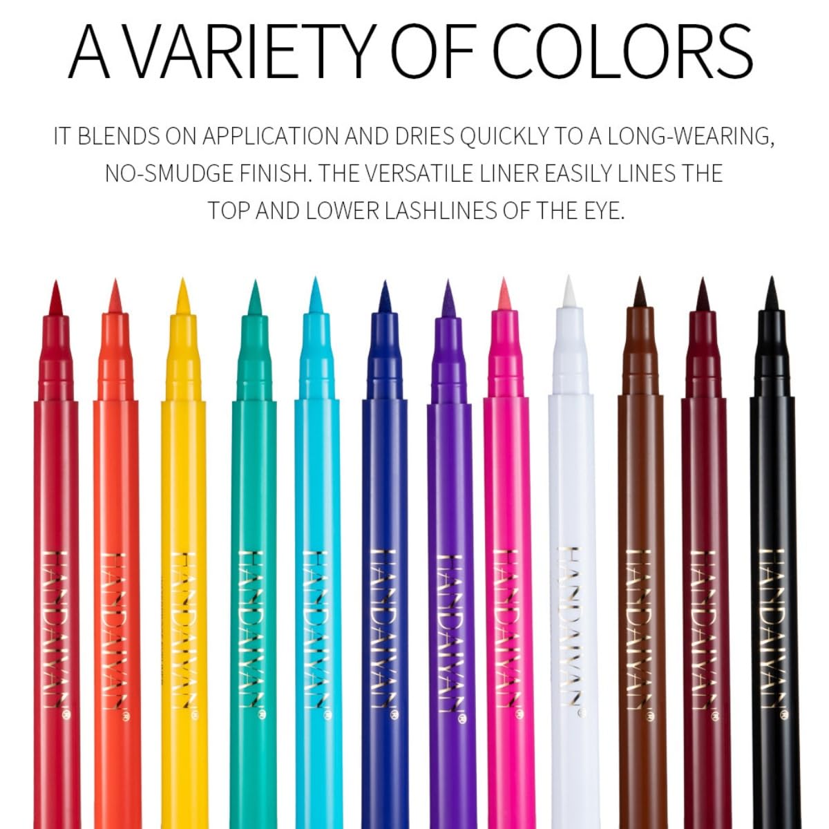 eyeliner pencil waterproof ink liner liquid pigmented smudge proof eye liner pen Black - Image 5