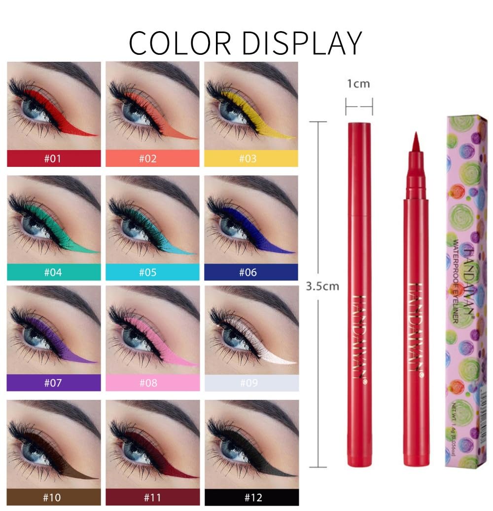 eyeliner pencil waterproof ink liner liquid pigmented smudge proof eye liner pen Black - Image 6