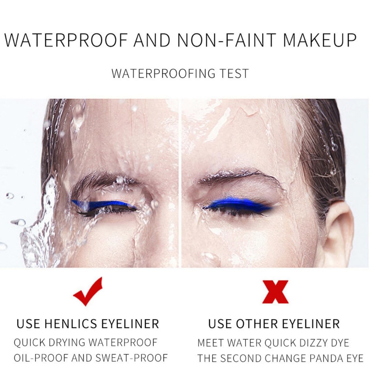 eyeliner pencil waterproof ink liner liquid pigmented smudge proof eye liner pen Black - Image 3