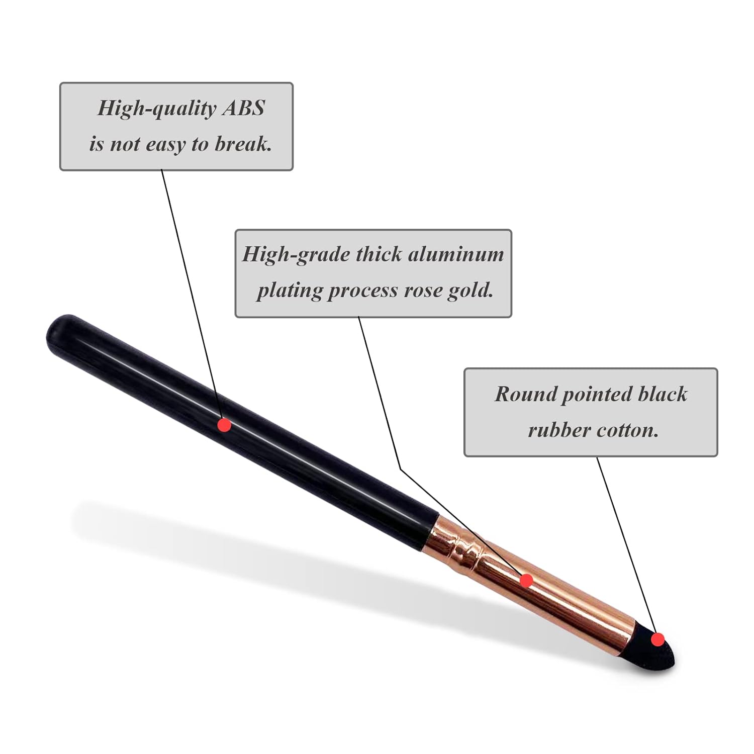 Eyeliner Smudge Brush Pointed Pencil Stick Set,5Pcs Professional Sponge Blending Makeup Tool for Eyeshadow Eyebrow Reusable Tip Applicator - Image 5