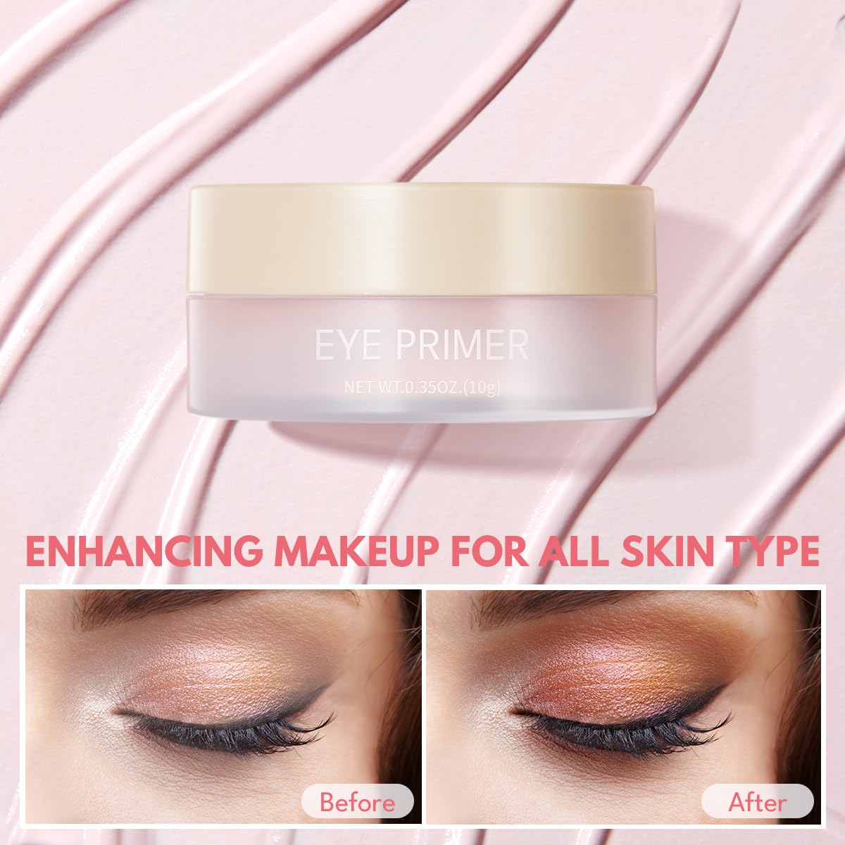 Waterproof Matte Eyeshadow Primer Base Cream 0.35oz All Skin Types Vibrant Long-Lasting Makeup - Image 5