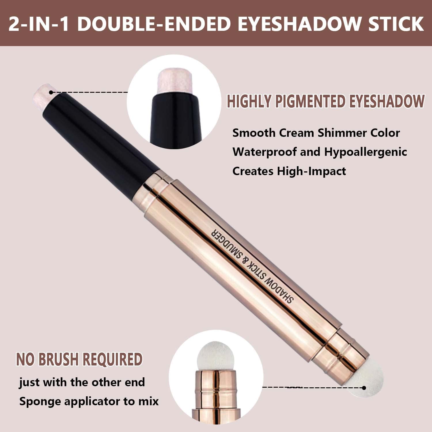 12 Color Glitter Eyeshadow Stick Palette Metallic Matte Shimmer Cream Eye Shadow Pencil - Image 2
