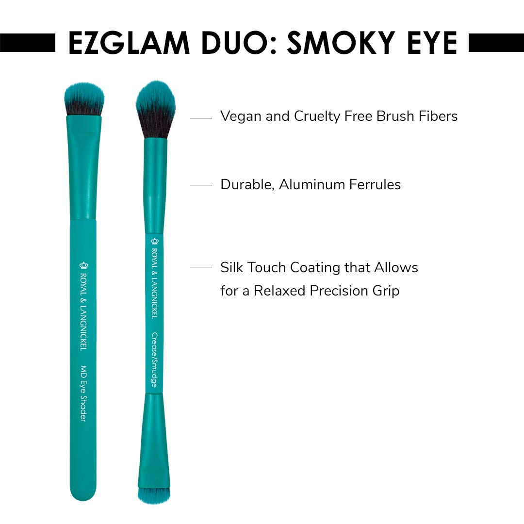 EZGlam Duo Smoky Eye Makeup Brush Kit – Dual-Ended Eye Brushes for Blending & Defining, Vegan & Cruelty-Free - Image 5