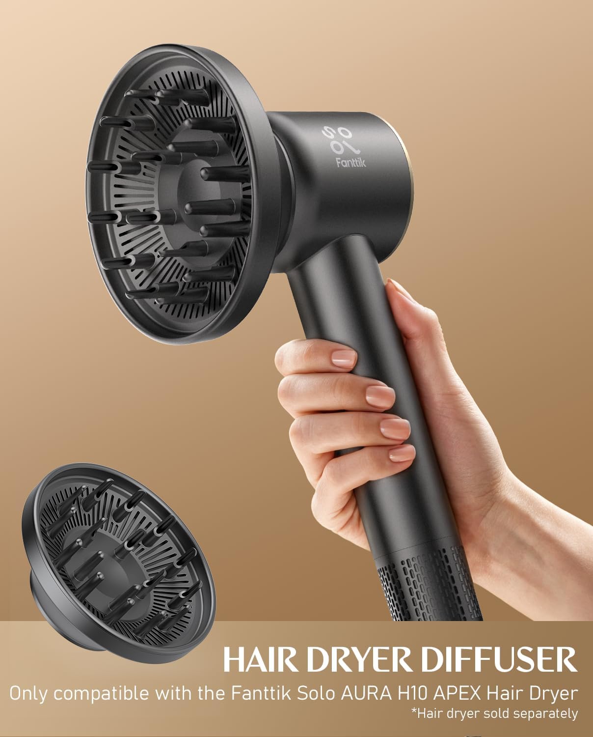 FanttikSolo Aura H10 APEX Hair Dryer & FanttikSolo H101 Hair Dryer Diffuser - Image 6