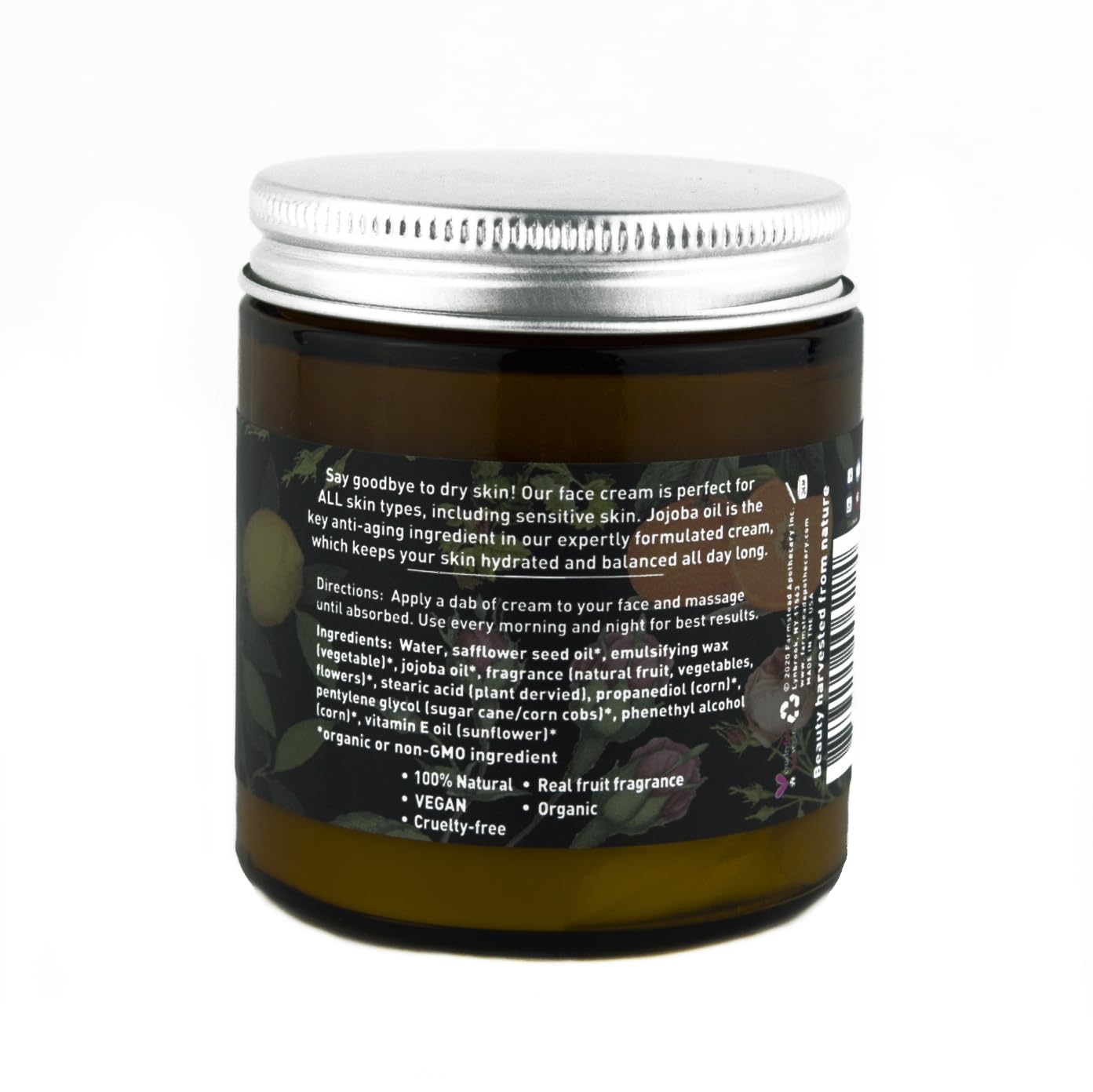 Farmstead Apothecary 100% Natural Anti-Aging Face Cream with Jojoba Oil, 4 oz (Fig & Honeysuckle) - Image 3