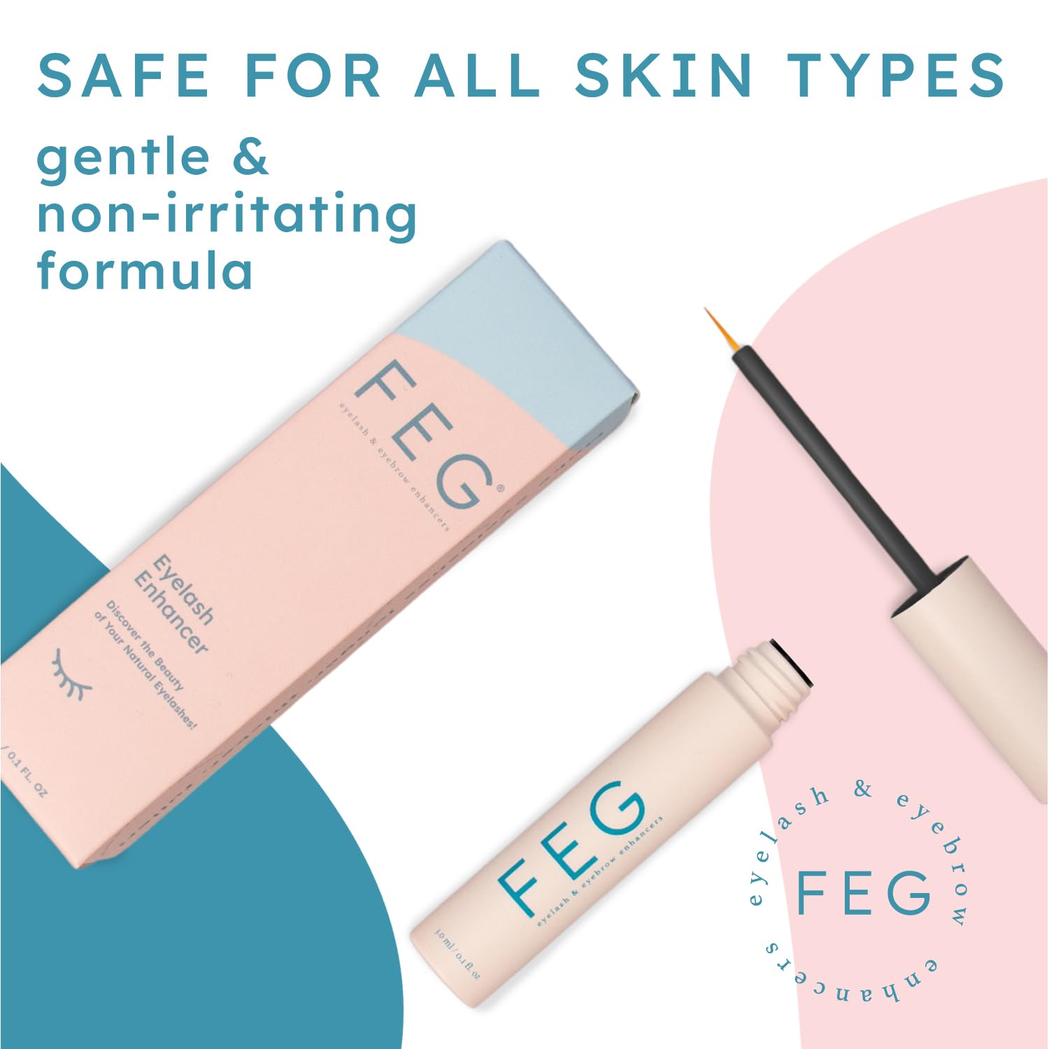 FEG Eyelash Growth Serum for Thicker, Fuller, Longer Lashes - 2 x 3ml Tubes - Image 4