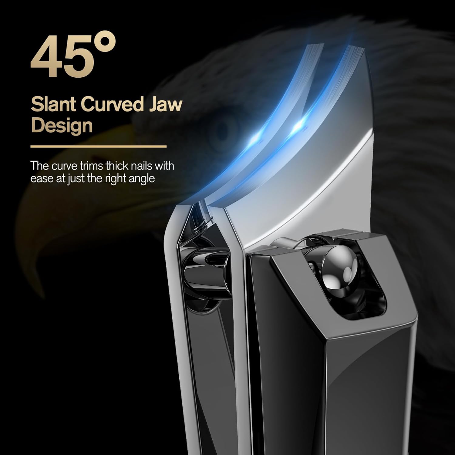 FERYES Ingrown Nail Clipper - Slant Curved Blade Nail Clipper for Thick Toenails and Ingrown Nails, Podiatrist Toenail Clippers for Seniors and Men - Image 3