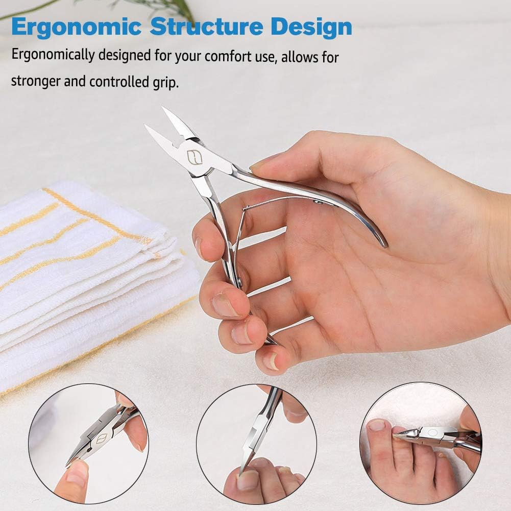 FERYES Toenail Clippers Straight Blade for Thick Toenails, Nail Clippers for Thick and Ingrown Nails - High Temperature Forging Stainless Steel Toe Nail Tools - Image 4
