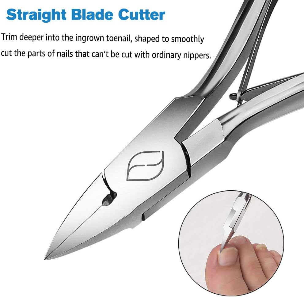 FERYES Toenail Clippers Straight Blade for Thick Toenails, Nail Clippers for Thick and Ingrown Nails - High Temperature Forging Stainless Steel Toe Nail Tools - Image 3