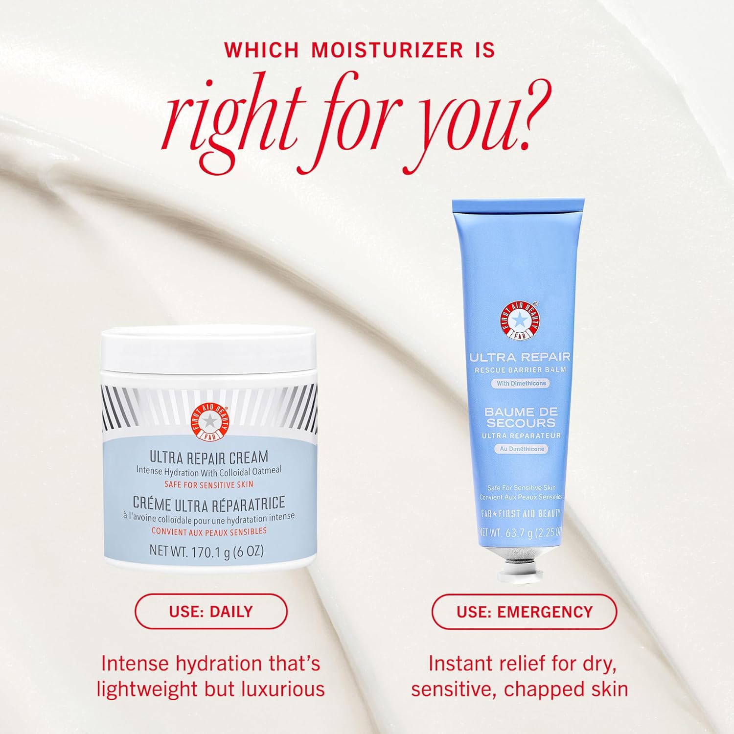 First Aid Beauty Ultra Repair Cream 6 oz 2ct Pack Intense Hydration Whipped Colloidal Oatmeal Strengthens Skin Barrier - Image 9