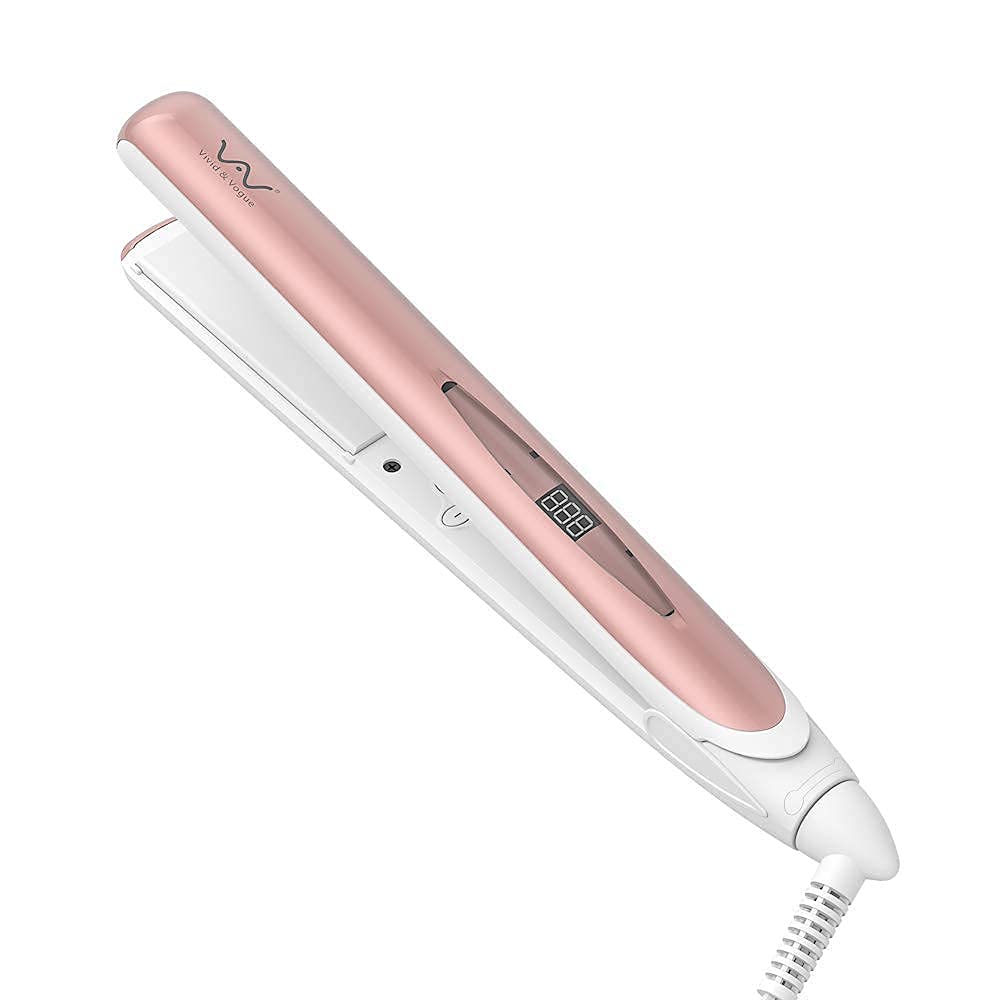 Flat Iron Hair Straightener Professional 2 in 1 Curling Iron and Straightener Ceramic Coating Panel 1 Inch Straightener Temperature Adjustment 284-446 °F - Image 3