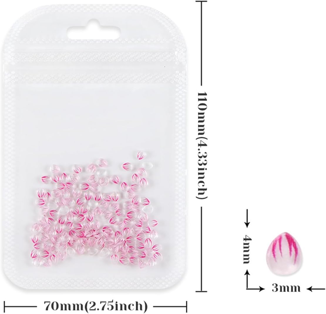 Flowers Nail Charms 3D Resin Clear Petals Charms for Acrylic Nails Floral Nail Art Charms Spring Summer Nail Supplies for Women DIY Nail Decorations Accessories (150 pcs) - Image 6