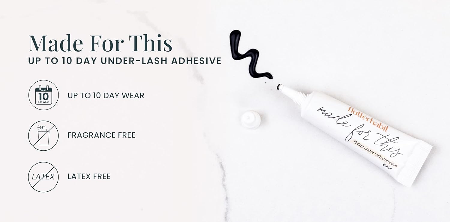 FlutterHabit Made for This Adhesive Lash Glue for Eyelash Extensions - Your Ultimate All-Day Hold Lash Cluster Glue for Effortless, Stunning, and Long-Lasting Eyelashes - All-in-one Lash Glue - Image 2