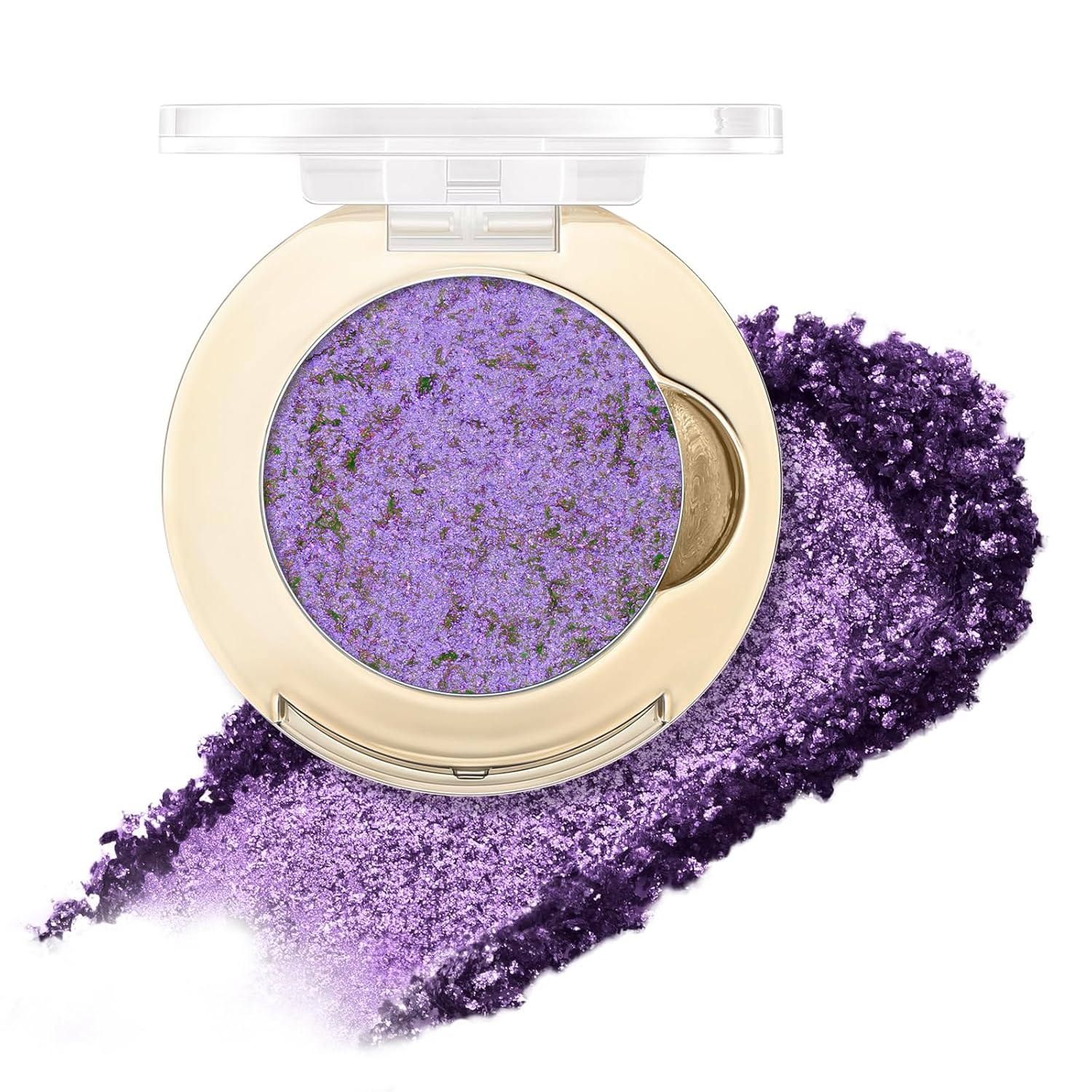 FOCALLURE Eyes On Me Pressed Powder Eyeshadow, Shimmery Eye Makeup & Highlight, Long-Lasting, High Pigmented Single Shade Eye Color, Glitter Finish, Hypoallergenic, PP01 Little Pony