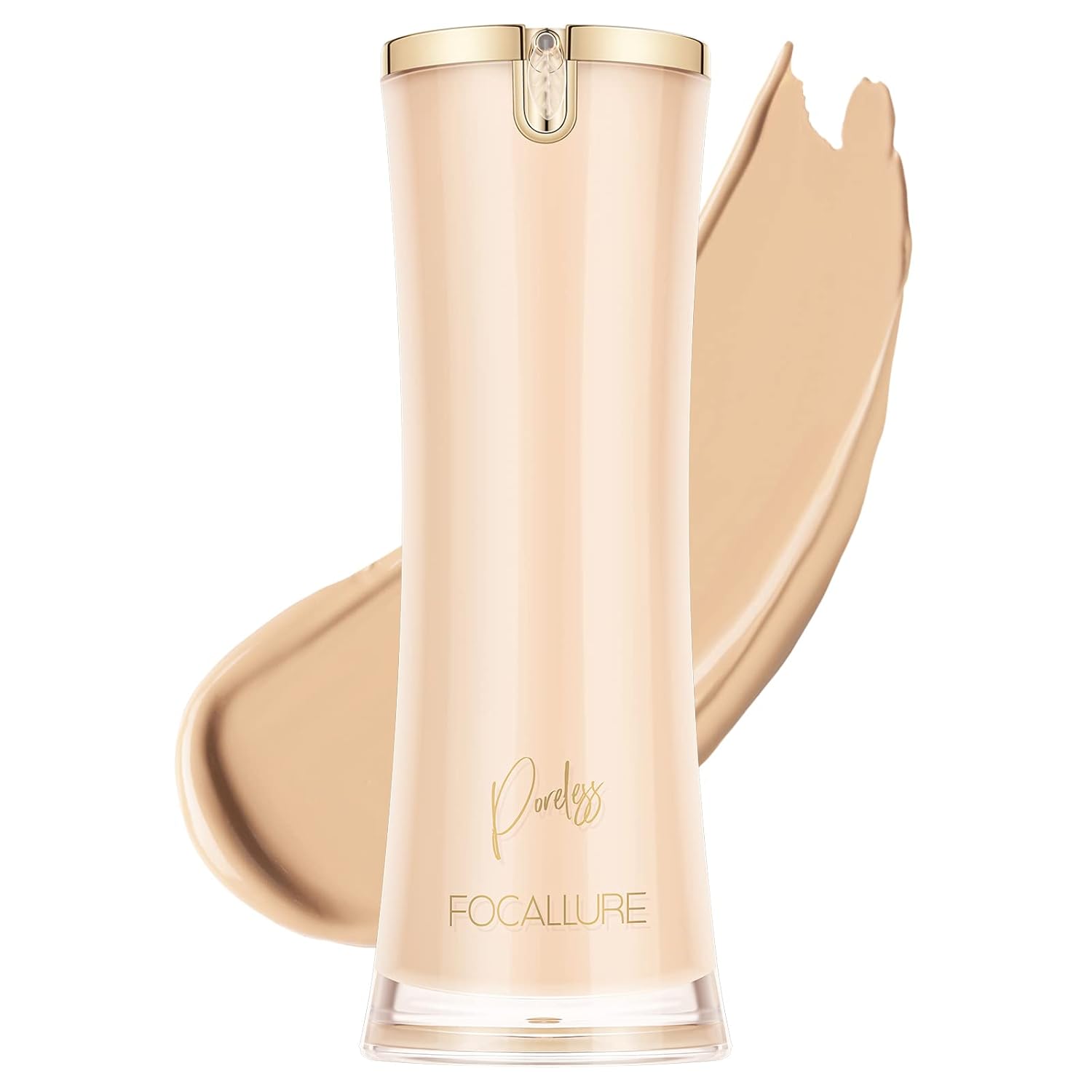 FOCALLURE PerfectBase Lasting Poreless Liquid Foundation, Medium to Full Coversage with Matte Finish, Covers Blemishes & Under-Eye Circles for All Skin Types, YL02 Cashmere