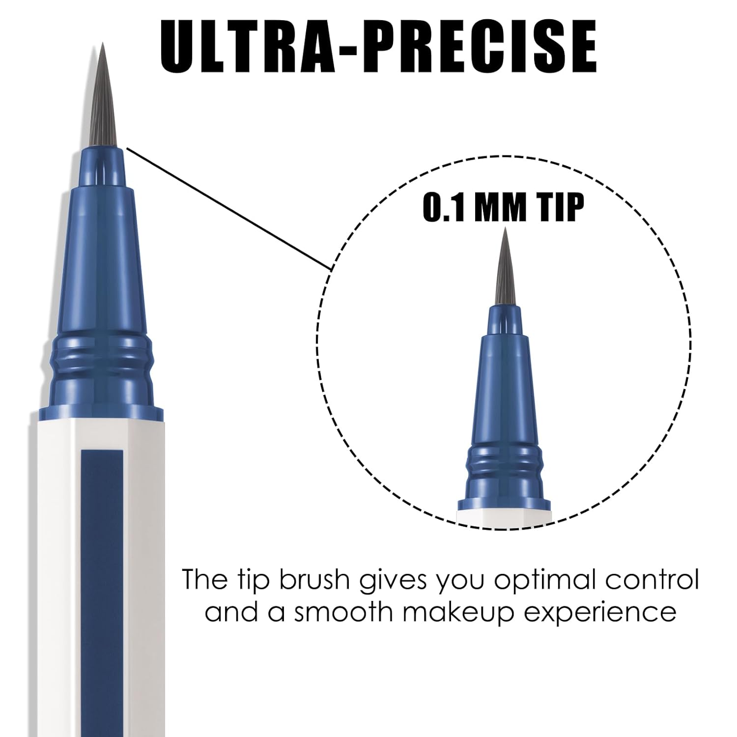 FOCALLURE Sadness Proof Precision Eyeliner,Sweatproof Eyeliner Pencil,Quick Drying,Smudge-proof,Long Lasting,Won't Slip Octagonal Grip,Ultra Fine Brush,BL03 SAPPHIRE - Image 3