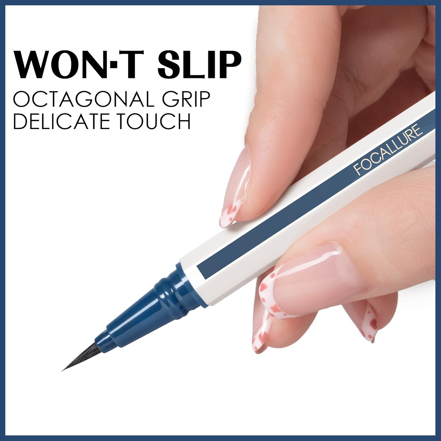 FOCALLURE Sadness Proof Precision Eyeliner,Sweatproof Eyeliner Pencil,Quick Drying,Smudge-proof,Long Lasting,Won't Slip Octagonal Grip,Ultra Fine Brush,BL03 SAPPHIRE - Image 4