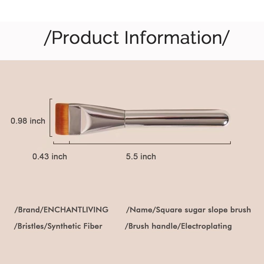 Foundation Brush for Liquid Makeup,Concealer Brush,Cosmetic Brush,Kabuki Brush, Premium Soft Bristles,Doesn't Soak Up Powder For Creams,Facial Mask,Liquids,Mask Cosmetic Makeup Tool - Image 7