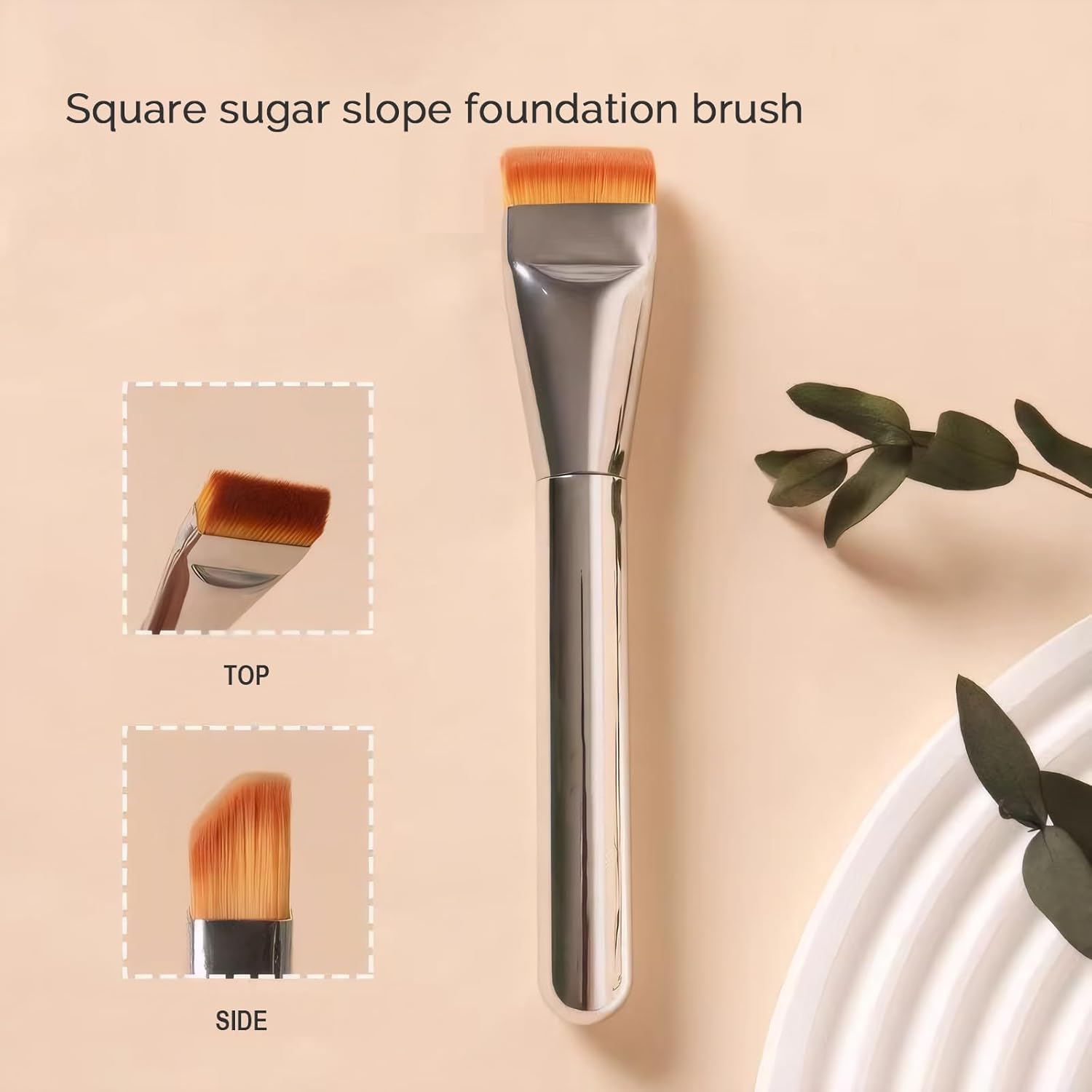 Foundation Brush for Liquid Makeup,Concealer Brush,Cosmetic Brush,Kabuki Brush, Premium Soft Bristles,Doesn't Soak Up Powder For Creams,Facial Mask,Liquids,Mask Cosmetic Makeup Tool - Image 3