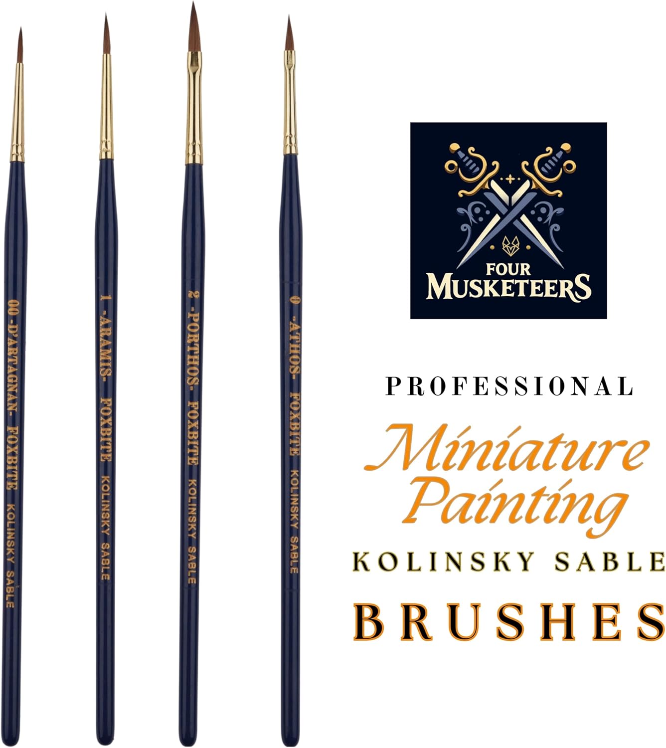 FOXBITE Kolinsky Sable Set Brushes for Miniature Painting Modeling Pieces Fine Detail Paint Brush Miniature Painting Kit Mini Paints Acrylic for Warhammer for Advanced Painters - Image 7