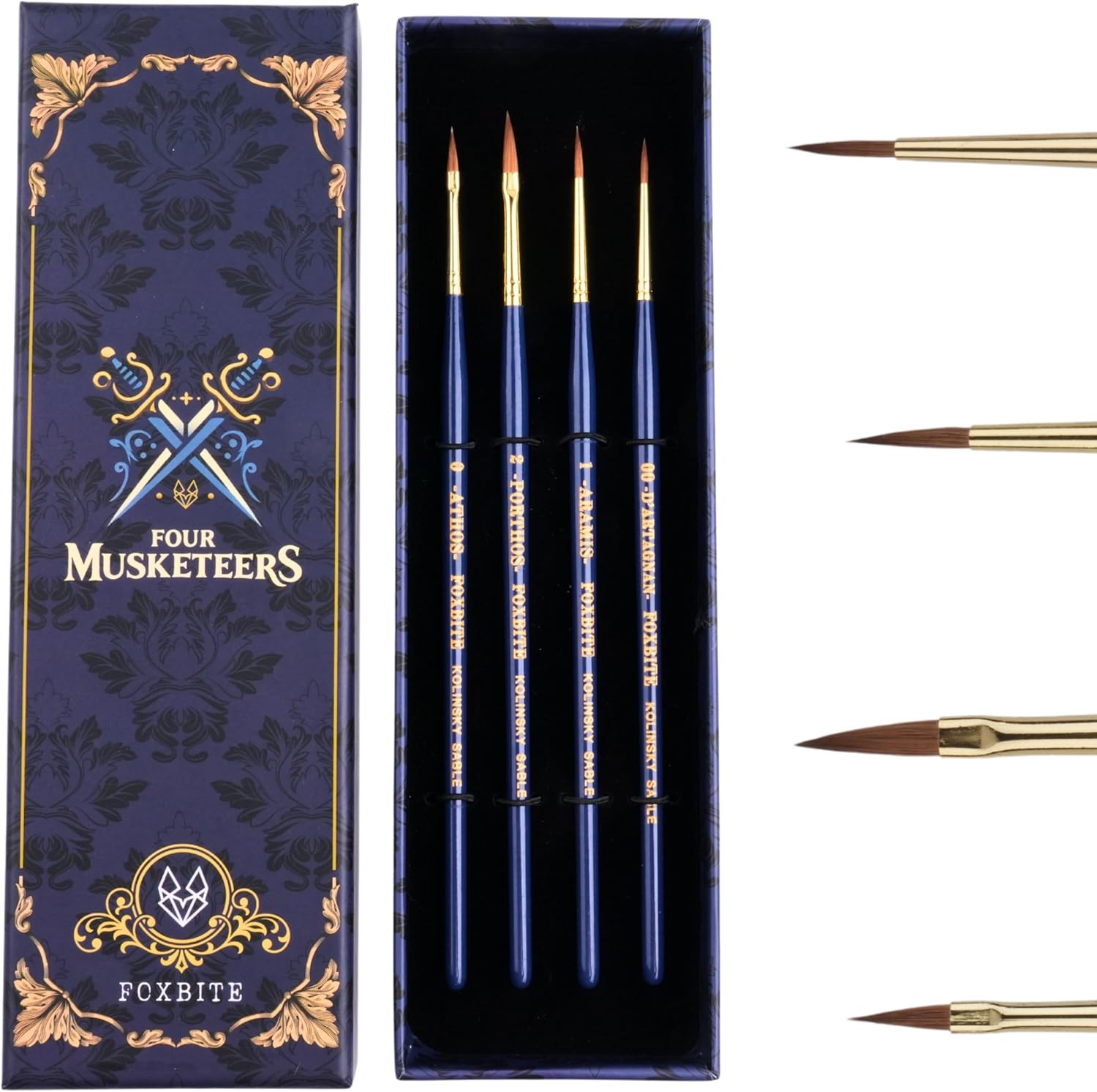 FOXBITE Kolinsky Sable Set Brushes for Miniature Painting Modeling Pieces Fine Detail Paint Brush Miniature Painting Kit Mini Paints Acrylic for Warhammer for Advanced Painters - Image 4