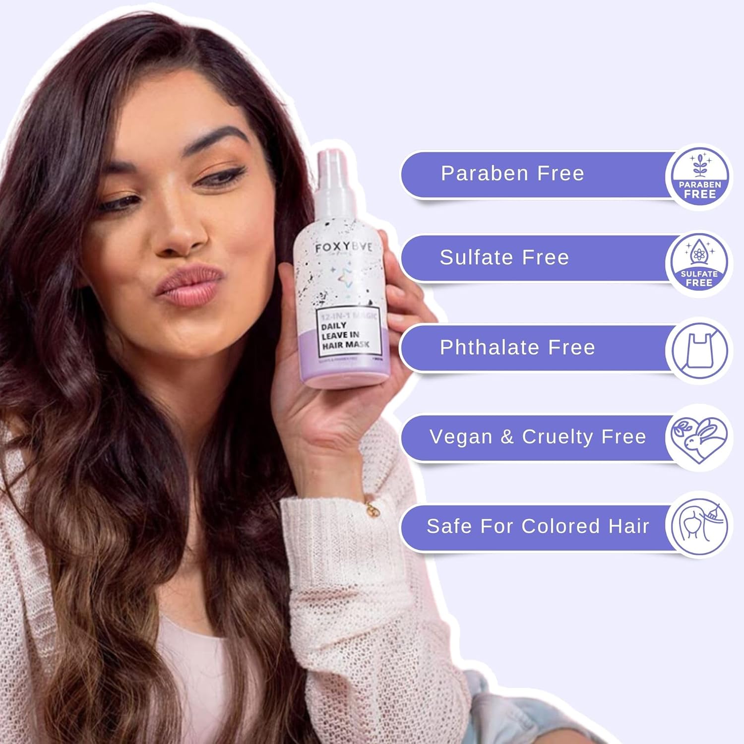 FoxyBae Turned Up Dry Shampoo - 7 Fl Oz + 12-in-1 Magic Dry Hair Mask - Hydrating Leave in Conditioner Spray - 8 Oz - Image 8
