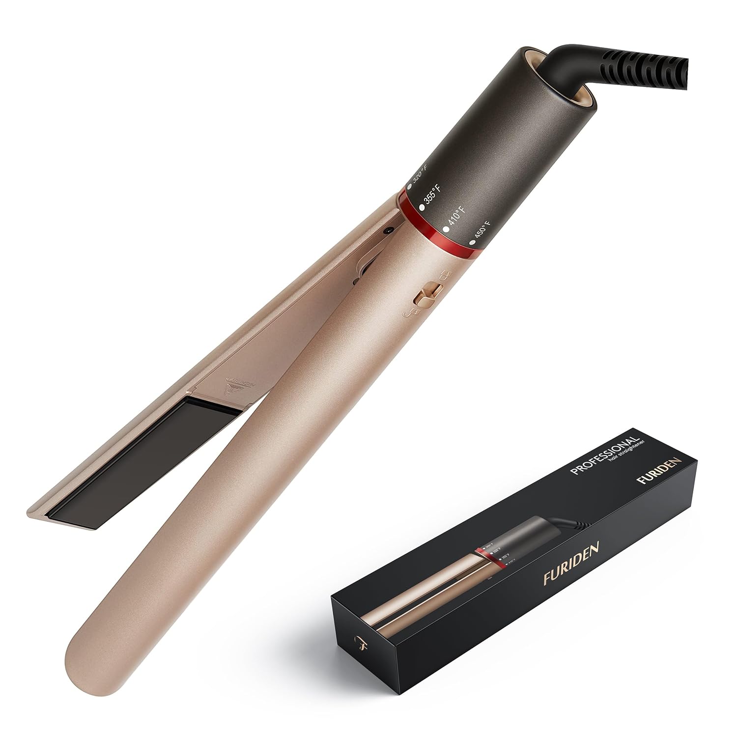 FURIDEN Professional Salon Quality Hair Straightener, Hair Straightener and Curler 2 in 1, Flat Iron Curling Iron in One, Fast Results | Long Lasting - Image 8