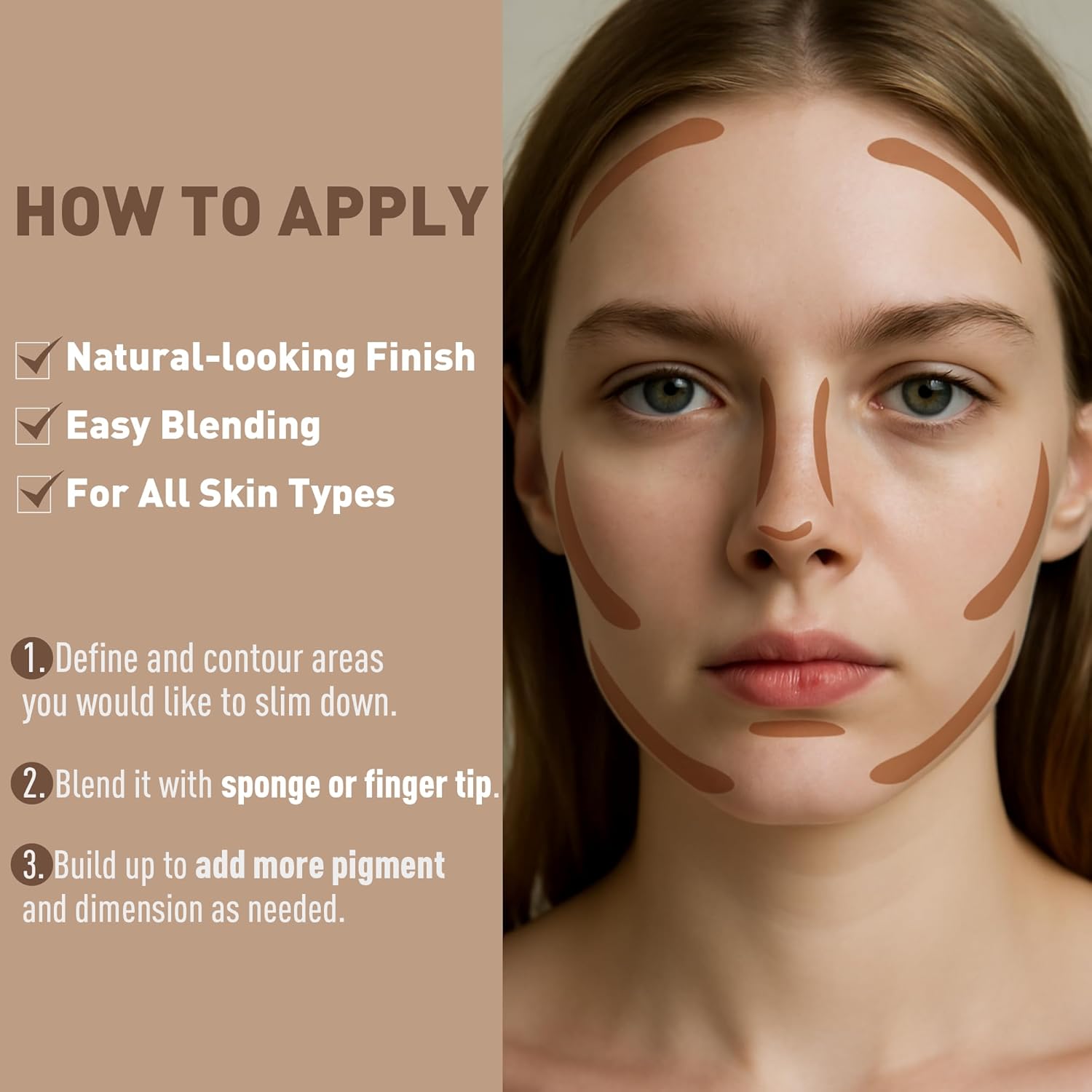 FV Cool Toned Contour Stick, Blendable & Smooth, Natural Finish, Waterproof & Long Lasting Face Shaping Makeup for Beginners, For Fair/Light Skin Tones, Cruelty-free, 01 Amber - Image 9