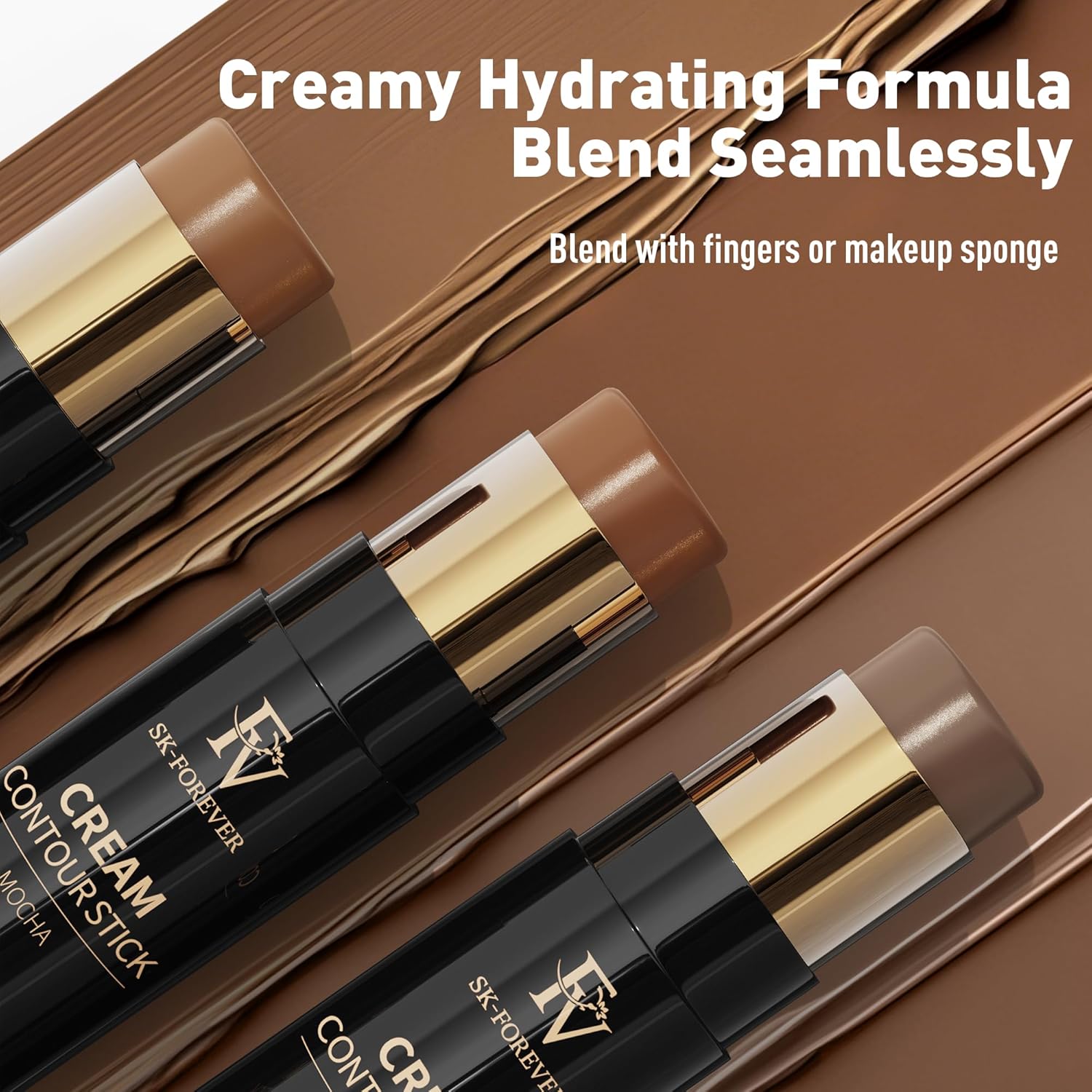 FV Cool Toned Contour Stick, Blendable & Smooth, Natural Finish, Waterproof & Long Lasting Face Shaping Makeup for Beginners, For Fair/Light Skin Tones, Cruelty-free, 01 Amber - Image 7