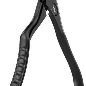 FVION Toenail Clippers for Seniors, Upgraded Long Handle Angled Head Toenail Clippers for Thick Toenails and Fingernails (Black)