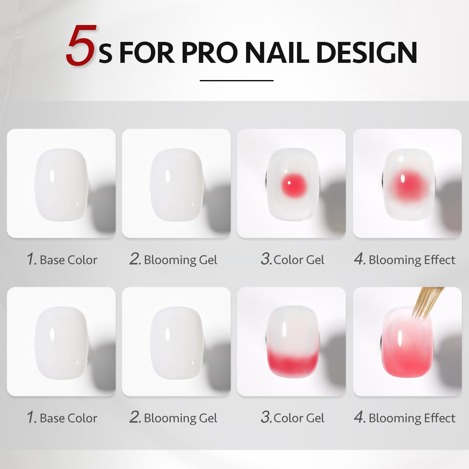 GAOY Nail Blooming Gel, 16ml Clear Blooming Gel Polish, Spreading Effects Soak Off UV Light Cure for Nail Art DIY - Image 2