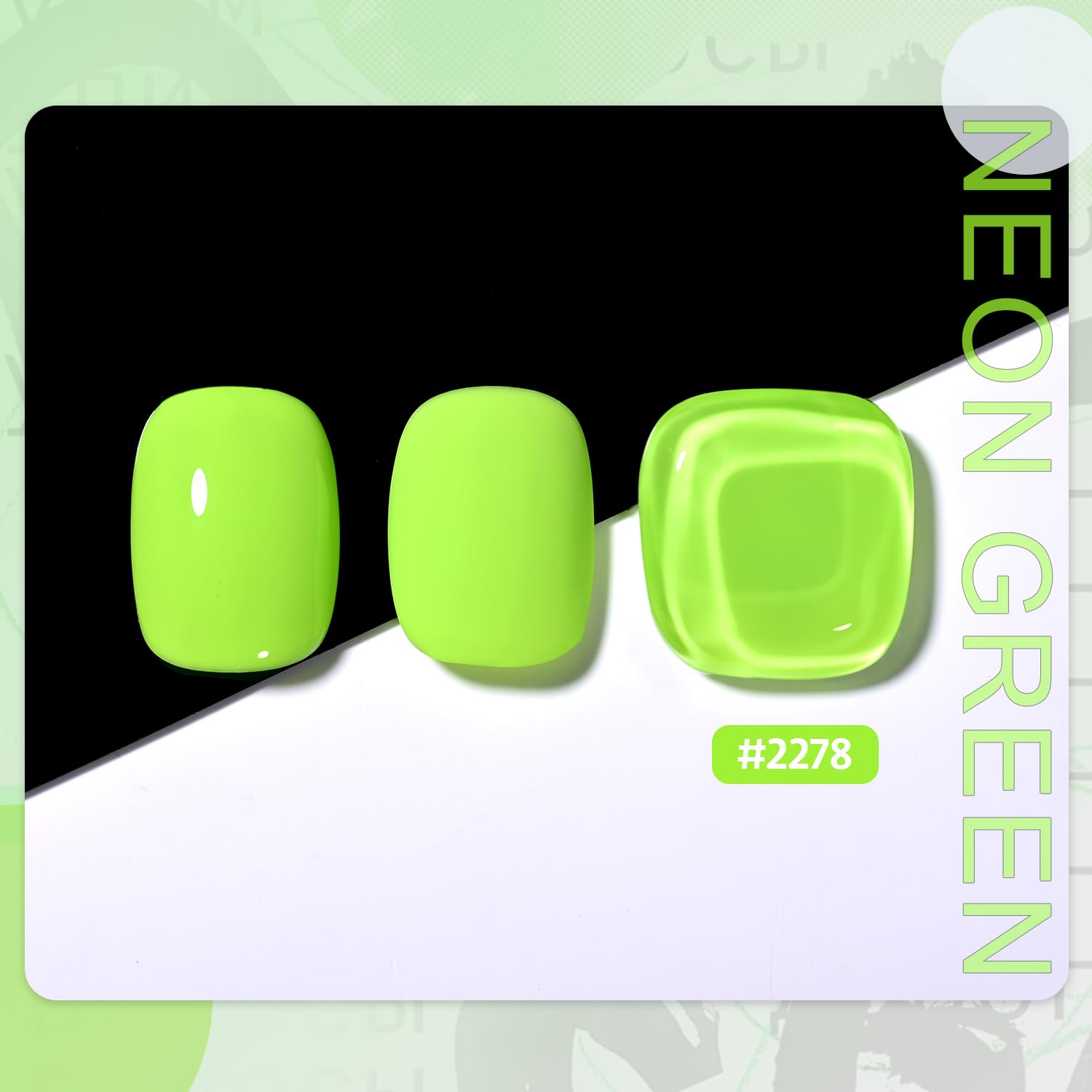 GAOY Neon Green Gel Nail Polish, 16ml Soak Off Gel Polish, UV Light Cure for Nail Art DIY Manicure at Home, 2278 Neon Green - Image 2