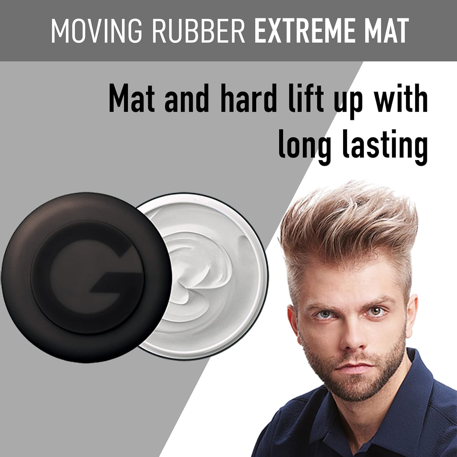 GATSBY Moving Rubber Extreme Mat Hair Styling Wax US version - Strong Hold, Matte Finish, 80g/2.8oz by Mandom achieve any desired hairstyle, from spiky to dynamic, bouncy, fluffy, or frizzy - Image 3