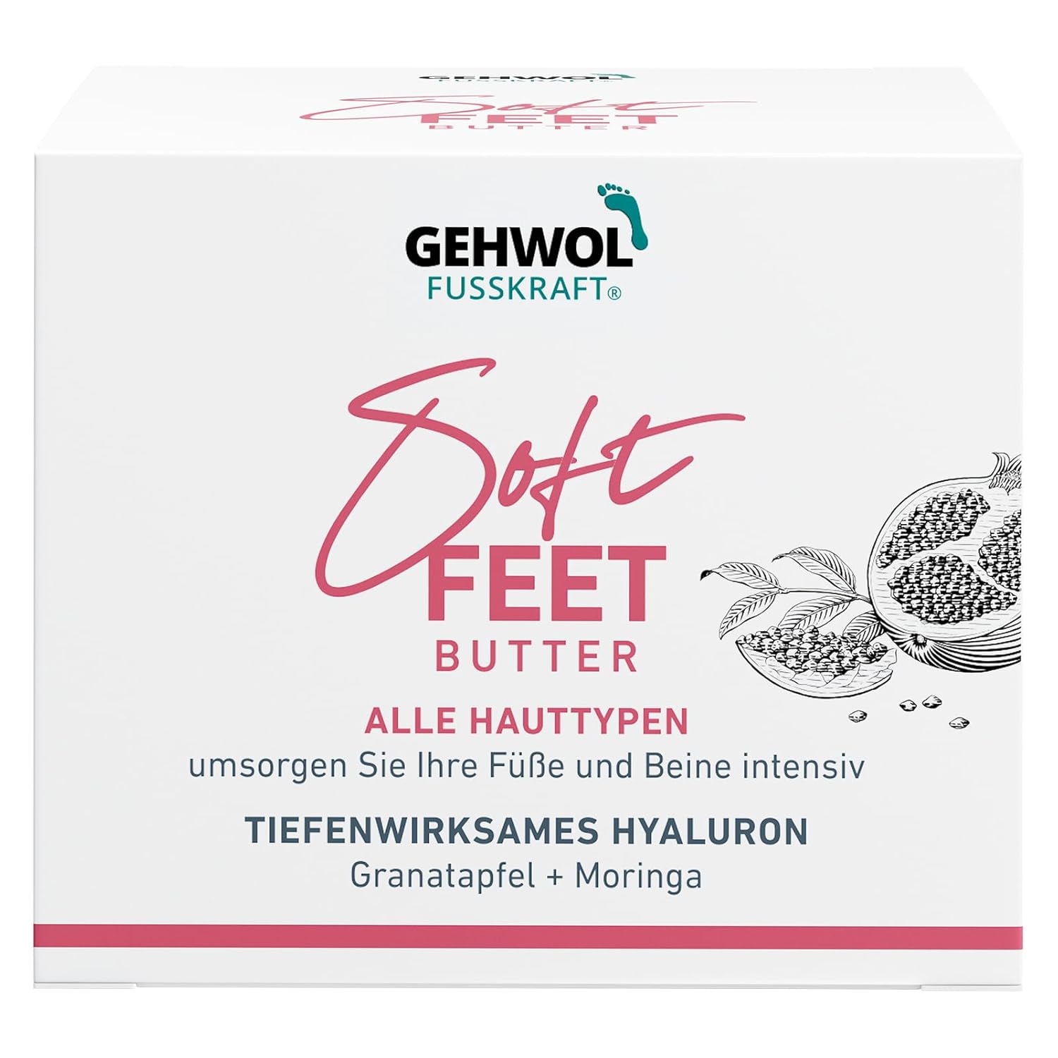 GEHWOL Soft Feet Butter 3.5 oz/100 ml pomegranate & moringa - Image 2